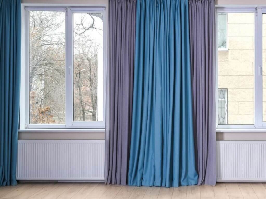 color blocking curtains