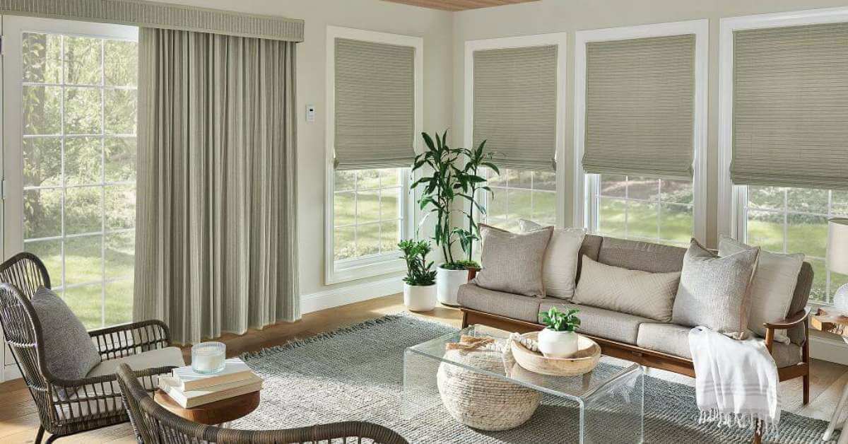 Woven Wood Shades evoke a natural aesthetic to your home.