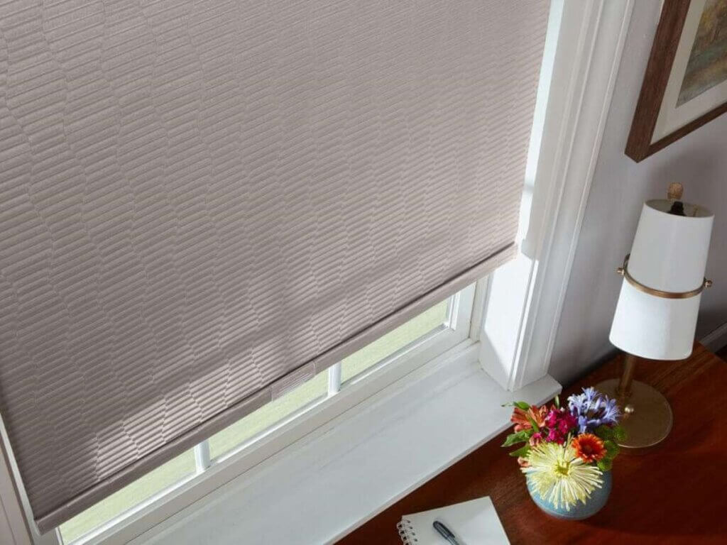 Roller shades are window coverings made from a single piece of fabric that rolls up onto a cylinder when raised.