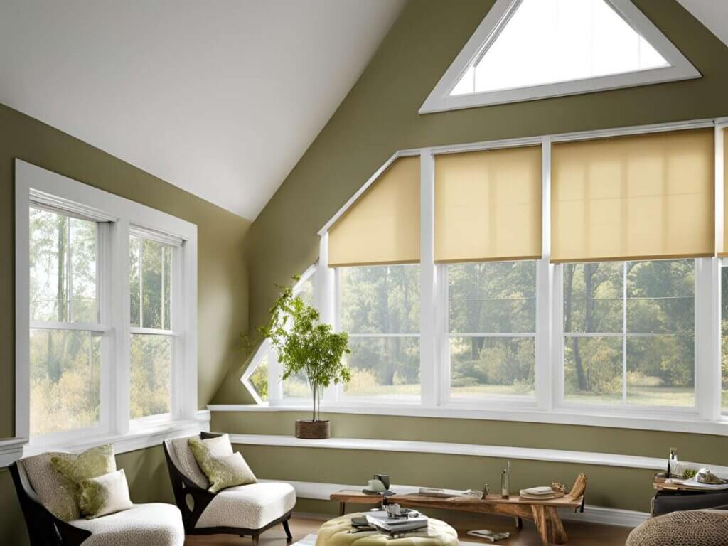 Roller Shades in Angled Windows